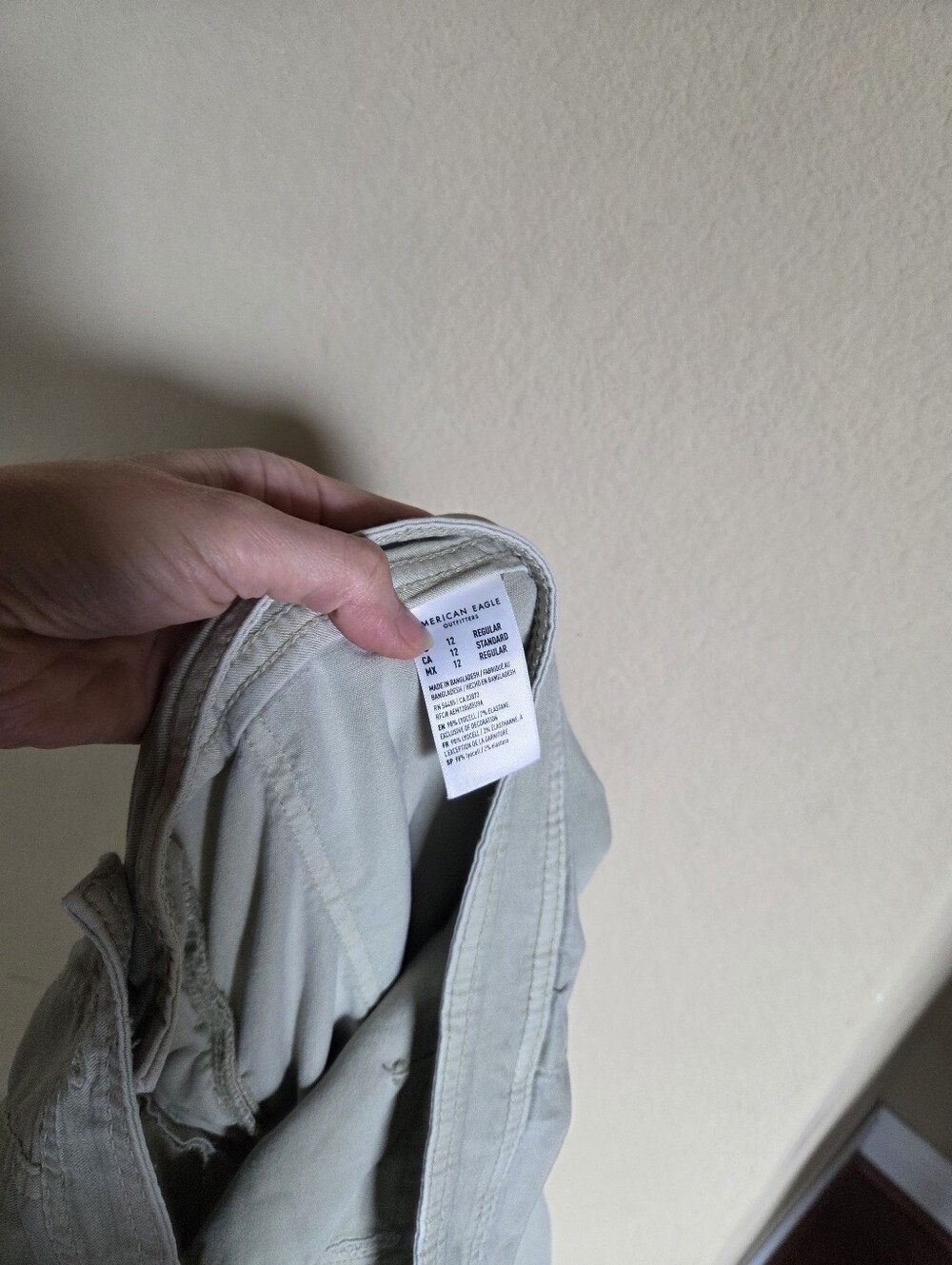 American Eagle Light Sage Green Lyocell Utility Cargo Pants - Picture 8 of 10